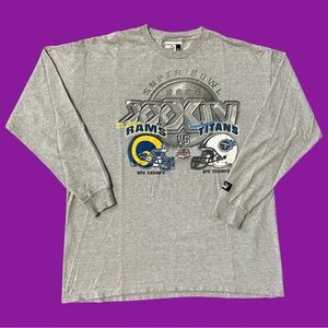 2000 Super Bowl XXXIV Rams vs Titans Long Sleeve Tee